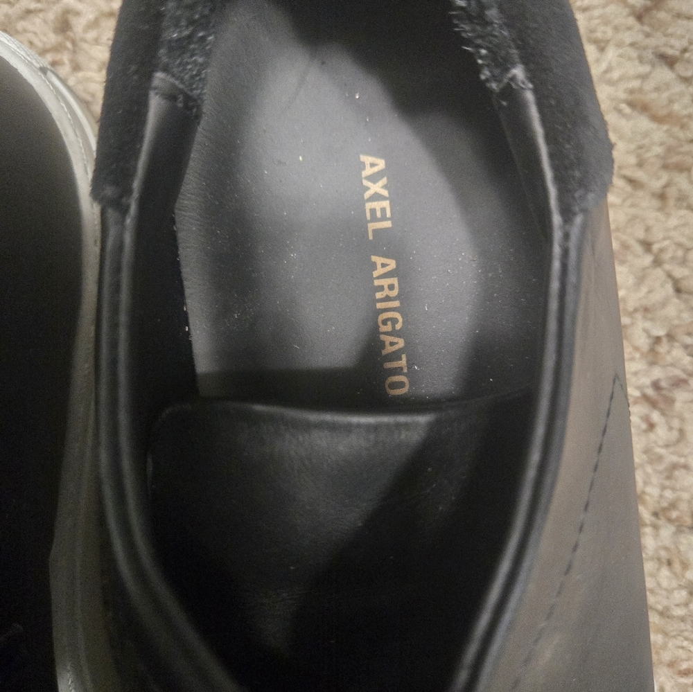 Axel Arigato Black Leather Clean 90 Sneakers Size 9 - Picture 3 of 5